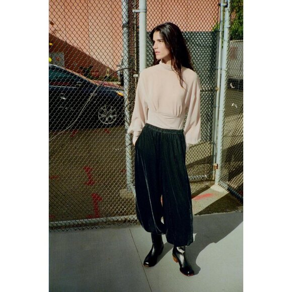 ZARA GEORGETTE BACK BODYSUIT - Picture 2 of 8